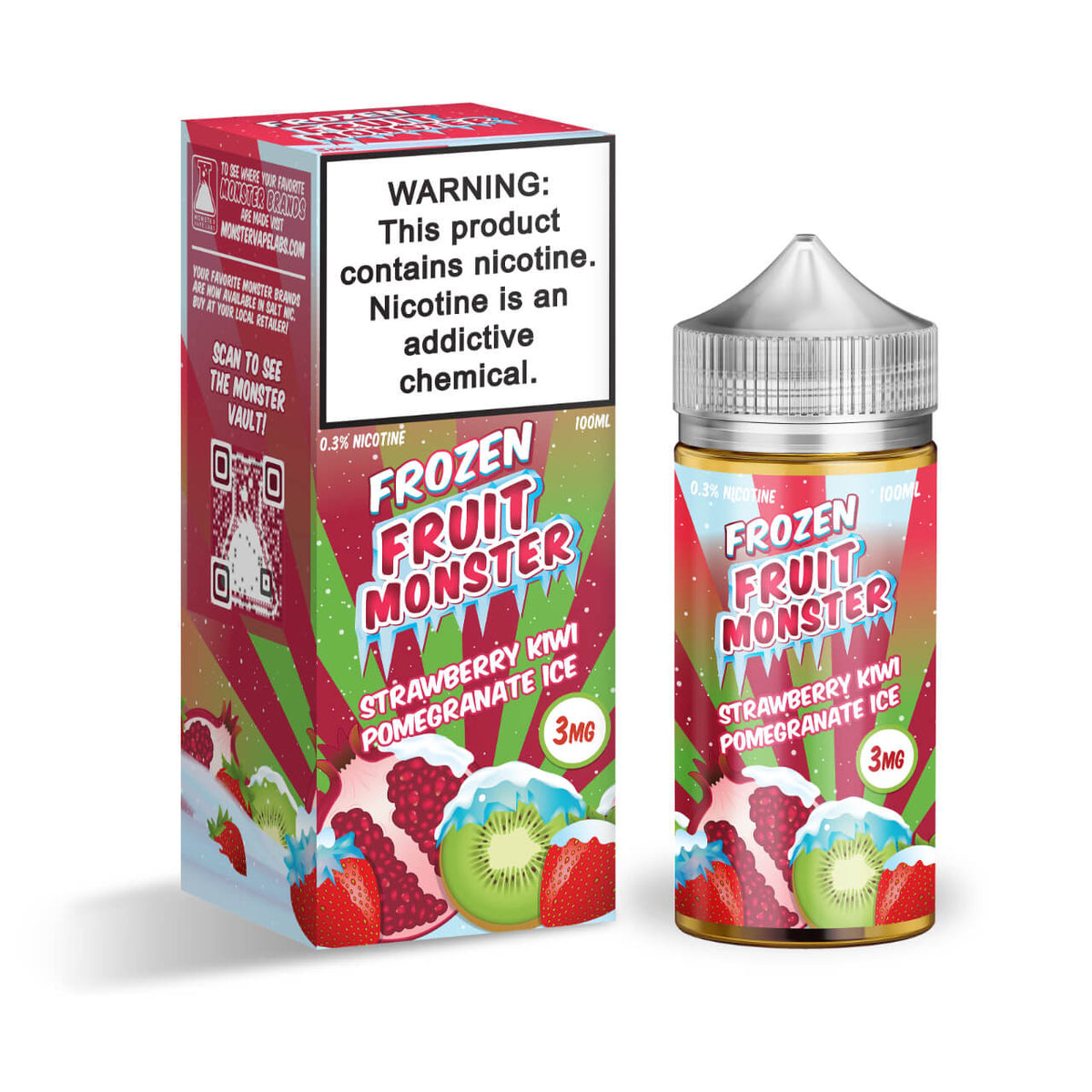 Frozen Fruit Monster Strawberry Kiwi Pomegranate 100ml E-juice 