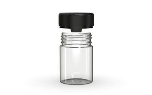 Chubby Gorilla 120CC/4FL.OZ/120ML Aviator CR Container With Inner Seal & Tamper - Clear Natural/Opaque Black Lid