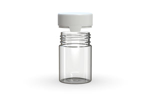 Chubby Gorilla 120CC/4FL.OZ/120ML Aviator CR Container With Inner Seal & Tamper - Clear Natural/Opaque White Lid