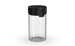 Chubby Gorilla 150CC/5FL.OZ/150ML Aviator CR Container With Inner Seal & Tamper - Clear Natural/Opaque Black Lid