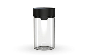 Chubby Gorilla 150CC/5FL.OZ/150ML Aviator CR Container With Inner Seal & Tamper - Clear Natural/Opaque Black Lid