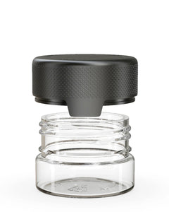 Chubby Gorilla 30CC/1FL.OZ/30ML Aviator CR Container With Inner Seal & Tamper - Clear Natural/Opaque Black Lid