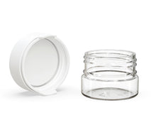 Cargar imagen en el visor de la galería, Chubby Gorilla 30CC/1FL.OZ/30ML Aviator CR Container With Inner Seal &amp; Tamper - Clear Natural/Opaque White Lid