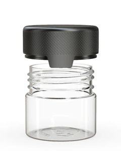 Chubby Gorilla 60CC/2FL.OZ/60ML Aviator CR Container With Inner Seal & Tamper - Clear Natural/Opaque Black Lid