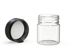 Cargar imagen en el visor de la galería, Chubby Gorilla 90CC/3FL.OZ/90ML Aviator CR Container With Inner Seal &amp; Tamper - Clear Natural/Opaque Black Lid