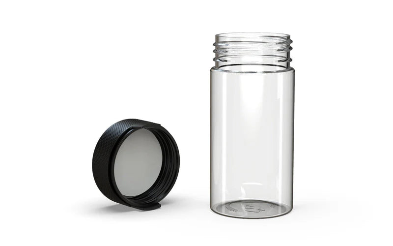 Chubby Gorilla 180CC/6FL.OZ/180ML Aviator CR Container - Clear Natural/Opaque Black Lid