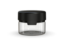 Cargar imagen en el visor de la galería, Chubby Gorilla 220CC/7.5FL.OZ/220ML Aviator CR XL Container With Inner Seal &amp; Tamper - Clear Natural/Opaque Black Lid