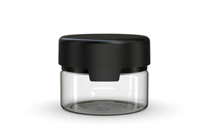 Chubby Gorilla 220CC/7.5FL.OZ/220ML Aviator CR XL Container With Inner Seal & Tamper - Clear Natural/Opaque Black Lid