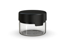 Cargar imagen en el visor de la galería, Chubby Gorilla 220CC/7.5FL.OZ/220ML Aviator CR XL Container With Inner Seal &amp; Tamper - Clear Natural/Opaque Black Lid