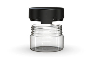 Chubby Gorilla 220CC/7.5FL.OZ/220ML Aviator CR XL Container With Inner Seal & Tamper - Clear Natural/Opaque Black Lid