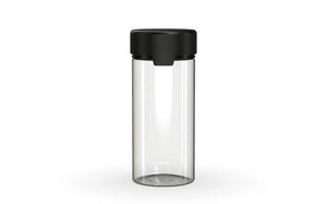 Chubby Gorilla 240CC/8FL.OZ/240ML Aviator CR Container With Inner Seal & Tamper - Clear Natural/Opaque Black Lid