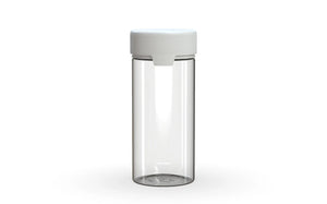 Chubby Gorilla 240CC/8FL.OZ/240ML Aviator CR Container With Inner Seal & Tamper - Clear Natural/Opaque White Lid