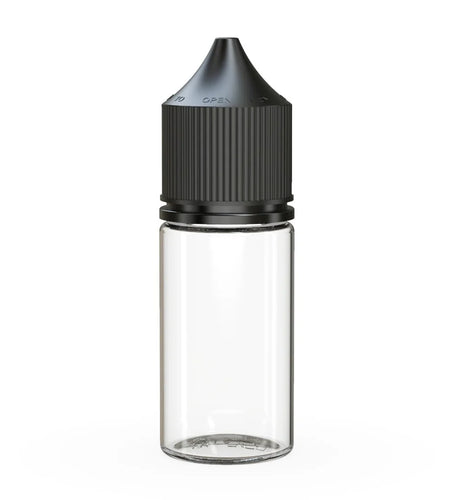 Chubby Gorilla 30ML Stubby Unicorn Bottle V3 - Clear Bottle/Black Cap