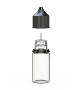 Chubby Gorilla 30ML Stubby Unicorn Bottle V3 - Clear Bottle/Black Cap