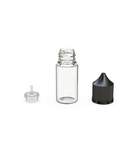 Chubby Gorilla 30ML Stubby Unicorn Bottle V3 - Clear Bottle/Black Cap