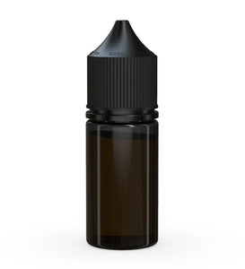 Chubby Gorilla 30ML Stubby Unicorn Bottle V3 - Transparent Black Bottle/Black Cap