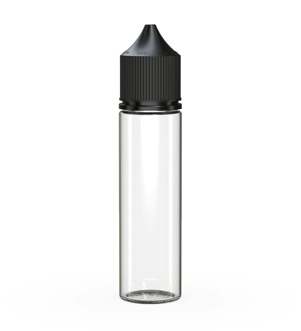 Chubby Gorilla 60ML Unicorn Bottle V3 - Clear Bottle/Black Cap