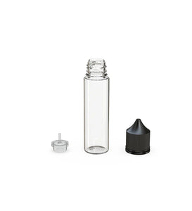 Chubby Gorilla 60ML Unicorn Bottle V3 - Clear Bottle/Black Cap